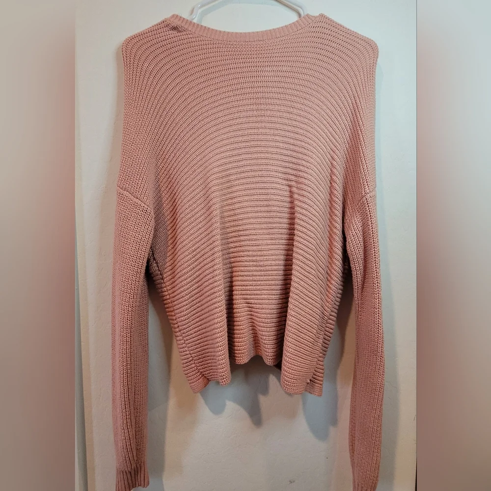 Hollister Pink Crew Neck Sweater Relaxed Fit